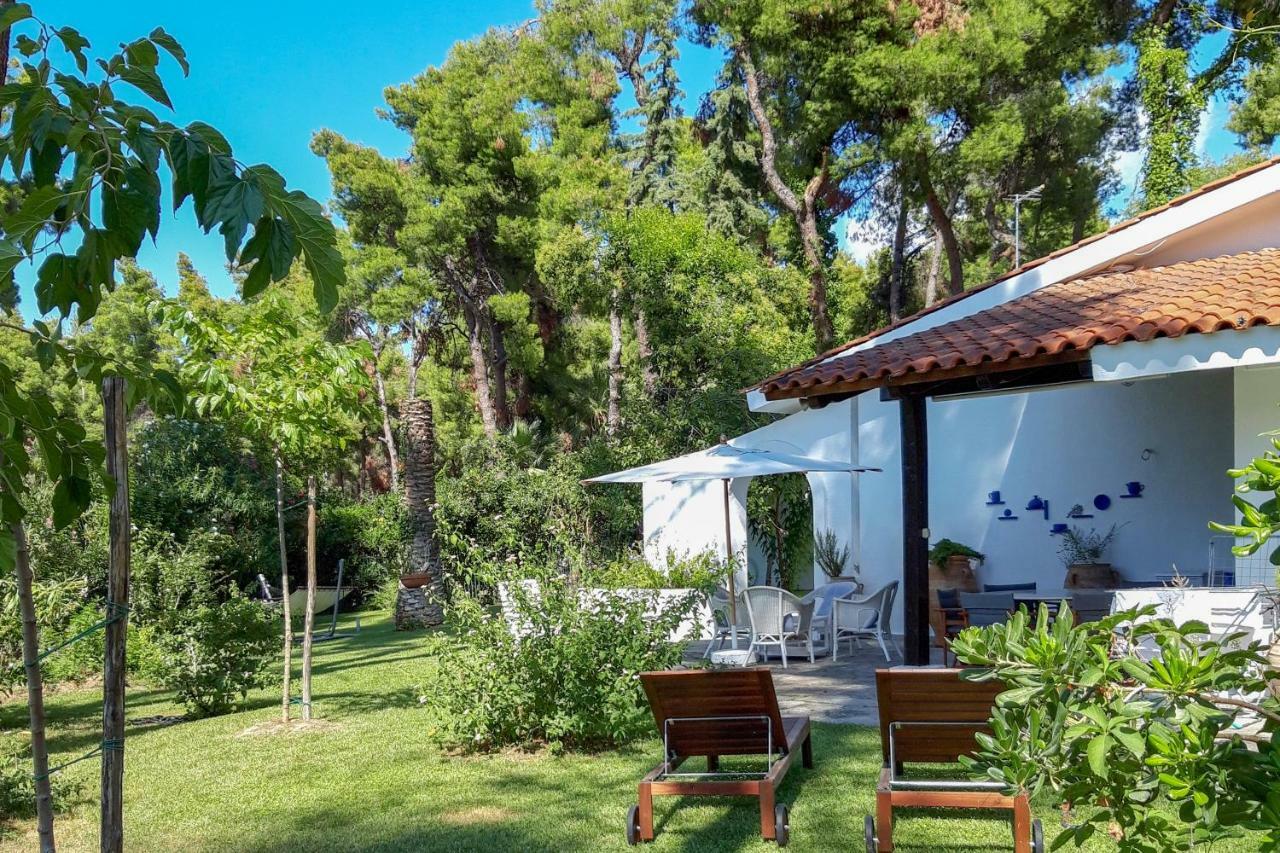 Villa Aurora In Sani With Garden And Pool Экстерьер фото